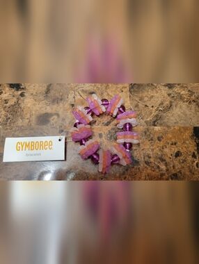 Gymboree Purple, Pink & Peach Stretch Bead Bracelet NWT